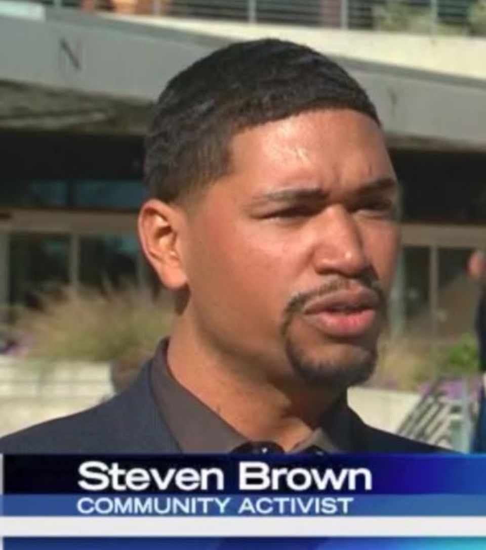 Steven Brown engaging with constituents
