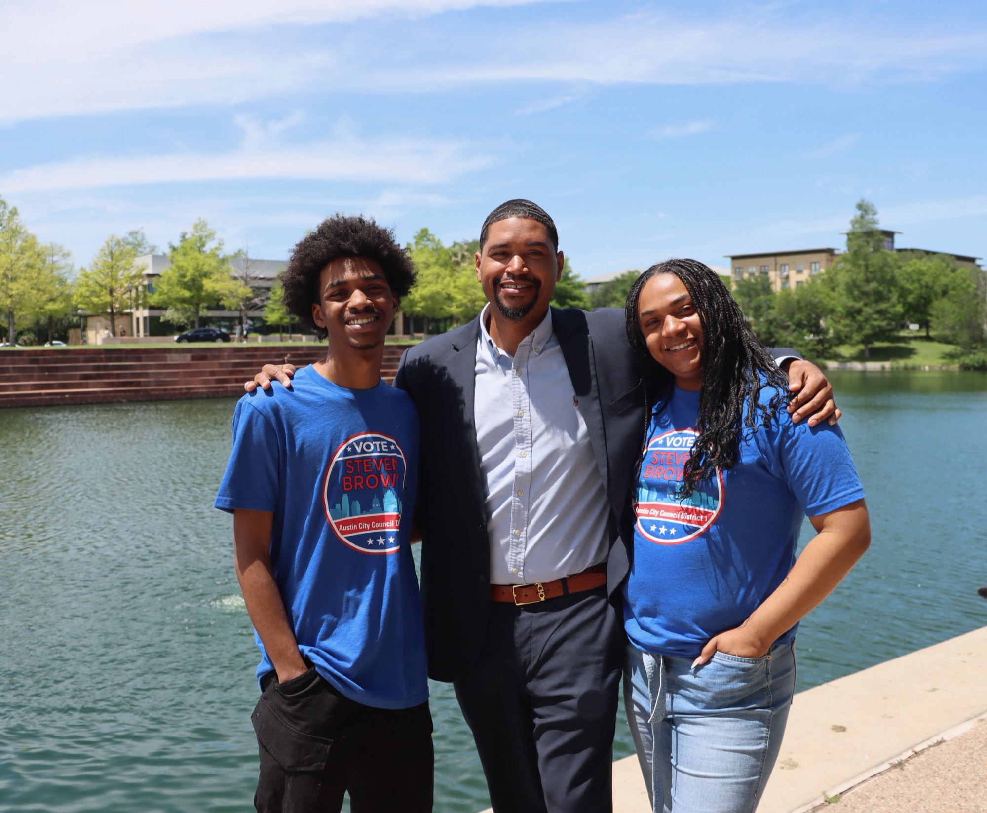 Steven Brown with his family